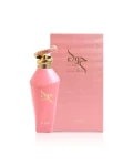 hawwa-pink-perfume-bottle-beside-box-against-white-background