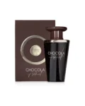chocola-addict-perfume-bottle-beside-box-against-white-background